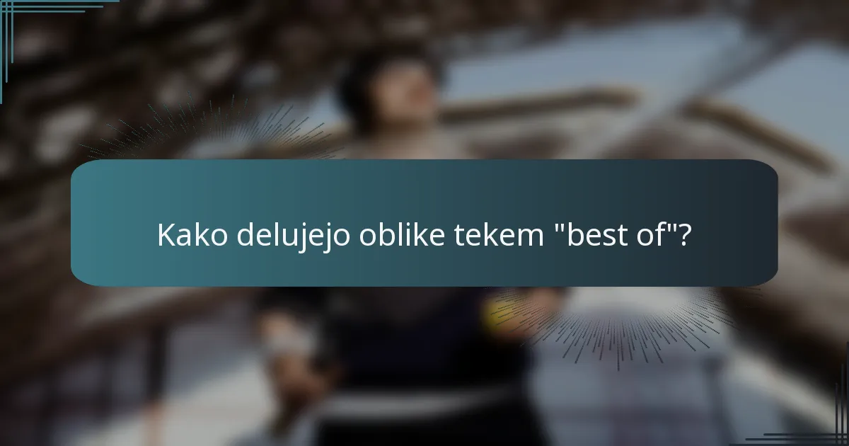 Kako delujejo oblike tekem 